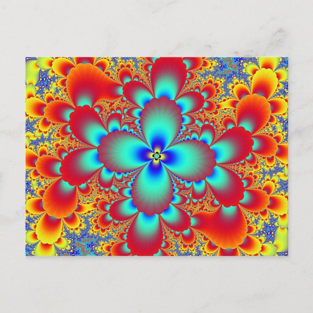 Floral Fractal Postcard (Front)