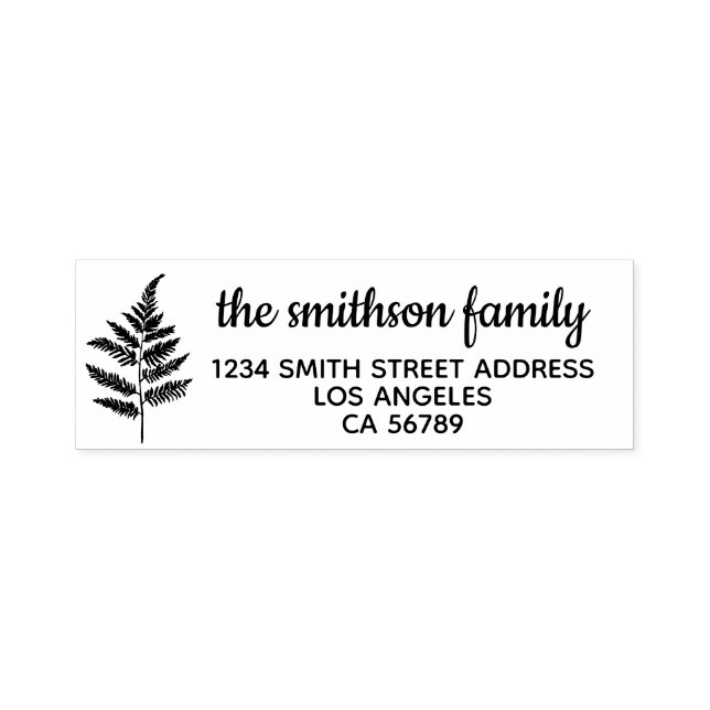 Floral Frame Botanical Signature Family Tree Self-inking Stamp (Design)