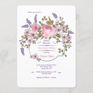 Floral Frame Bridal Shower Invitation