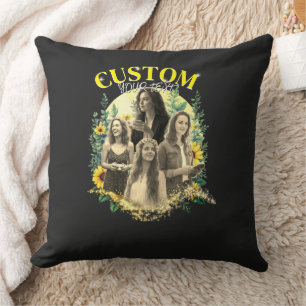 Floral Frame Custom Picture Cushion
