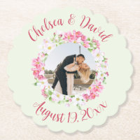 Floral Frame Favourite Photo with Personalised Tex