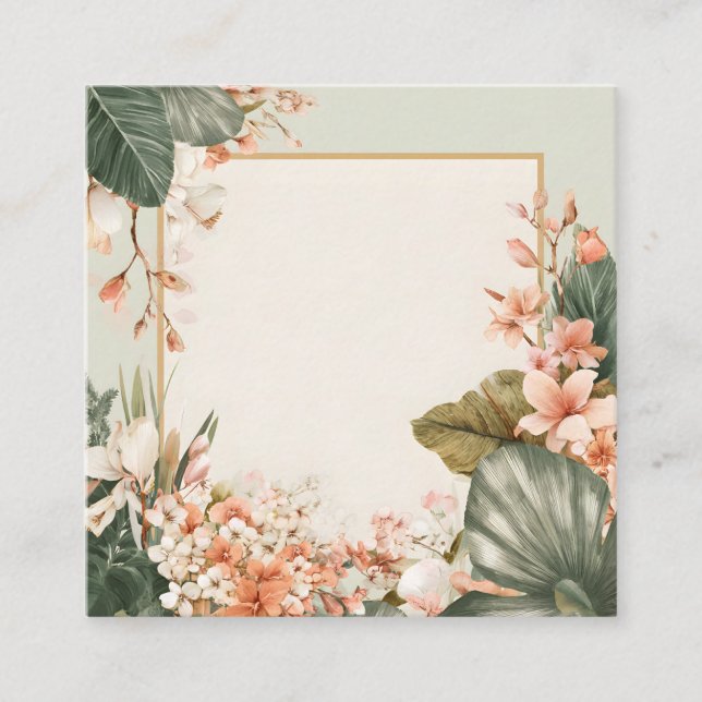 Floral Frame Greeting Card  (Front)