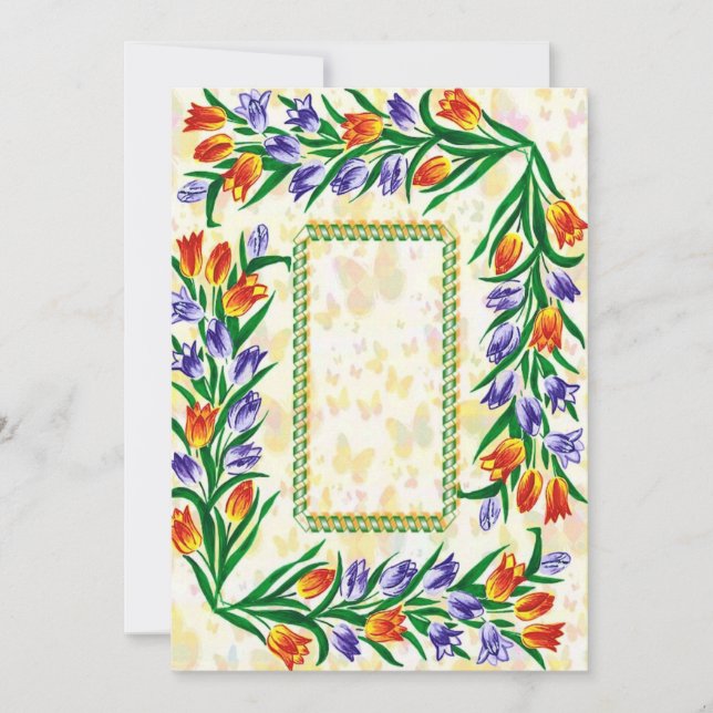 floral frame holiday card (Front)