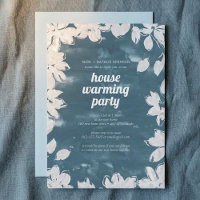 Floral frame House warming party invitation