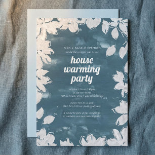 Floral frame House warming party invitation