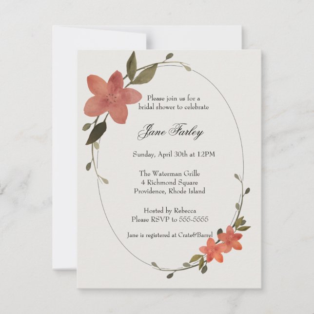 Floral Frame Invitation (Front)