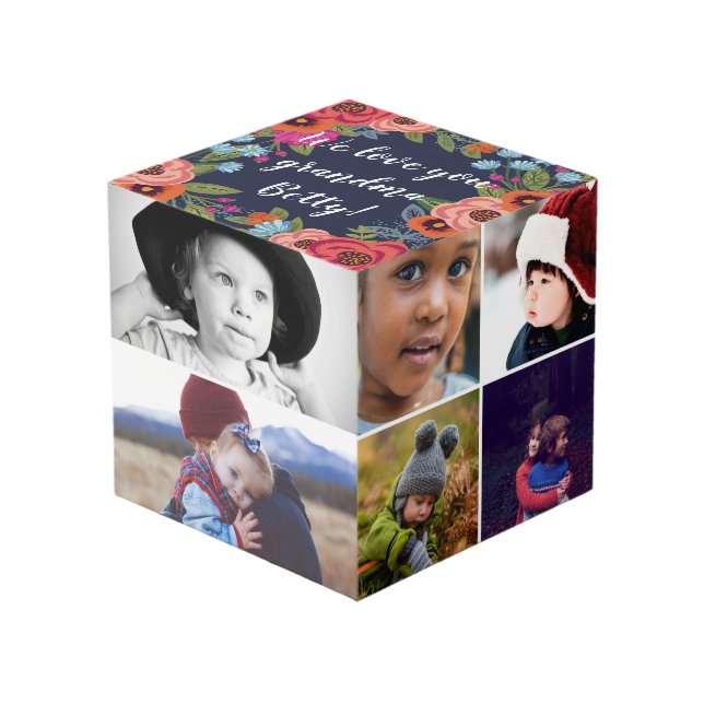 Floral Frame Love Grandma Photo Collage (Front Angled)