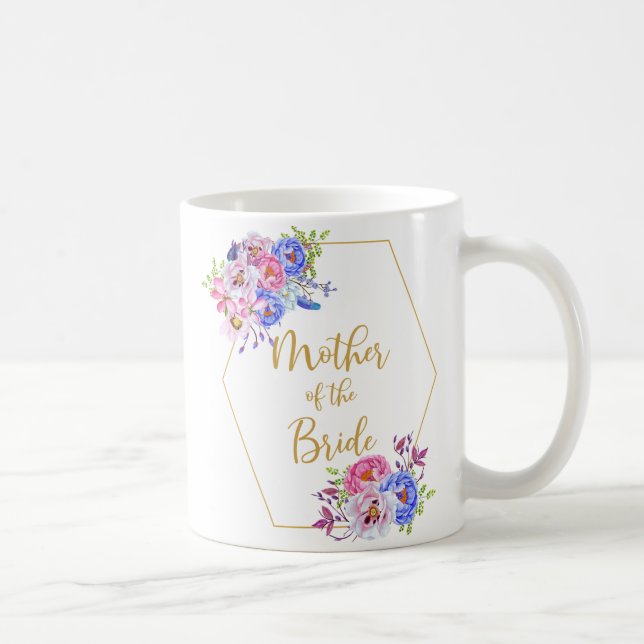 Floral Frame Mother of the Bride Coffee Mug (Right)