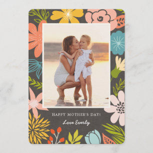 Floral Frame Mother's Day Photo Card