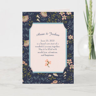 Floral Frame Newlywed Congratulations Card