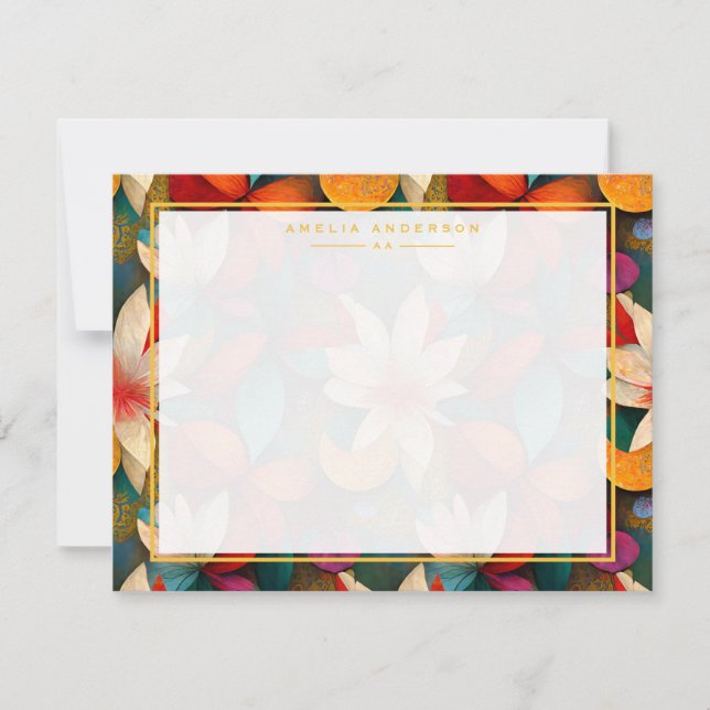 Floral Frame Note Card (Front)