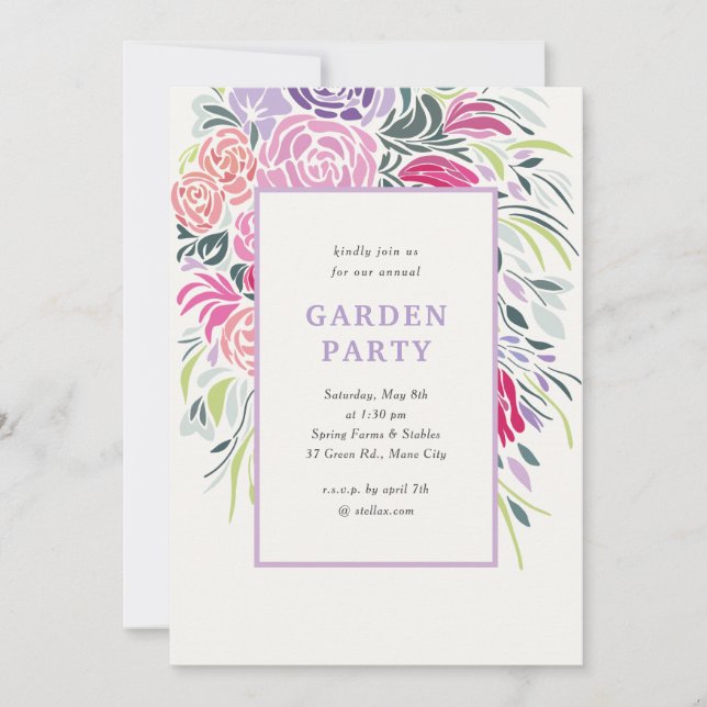 Floral Frame Party Invitation (Front)