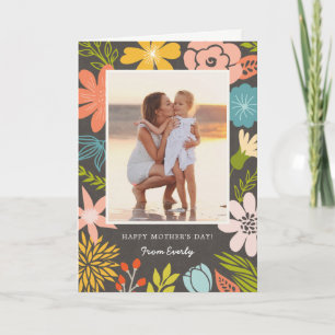 Floral Frame Photo Mother's Day Card