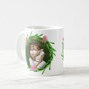 Floral Frame Photo Printed Mug 