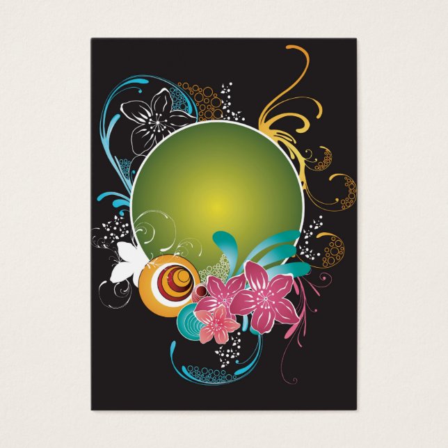 Floral frame Profile Card (Front)