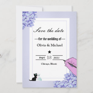 Floral frame save the date