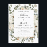 Floral Frame Save the Date Postcard<br><div class="desc">This modern photo wedding save the date flat card has a warm, minimalist design. The front features a lively script text above your first names and date. On the back, we've set the background as transparent, so that the colour of the paper will serve as the base colour. You can...</div>