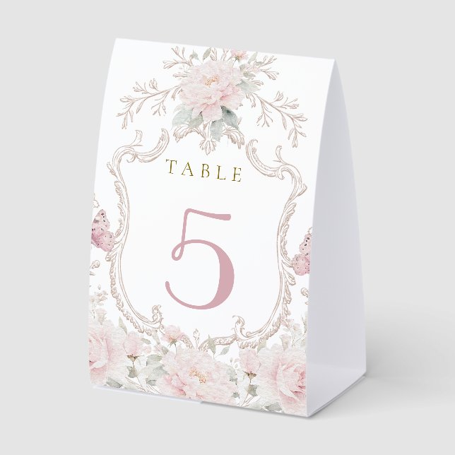 floral frame table number (Front)