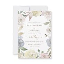 floral frame wedding Invitation