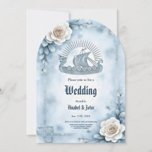 Floral Frame with Roses and Celtic Design.  Invitation