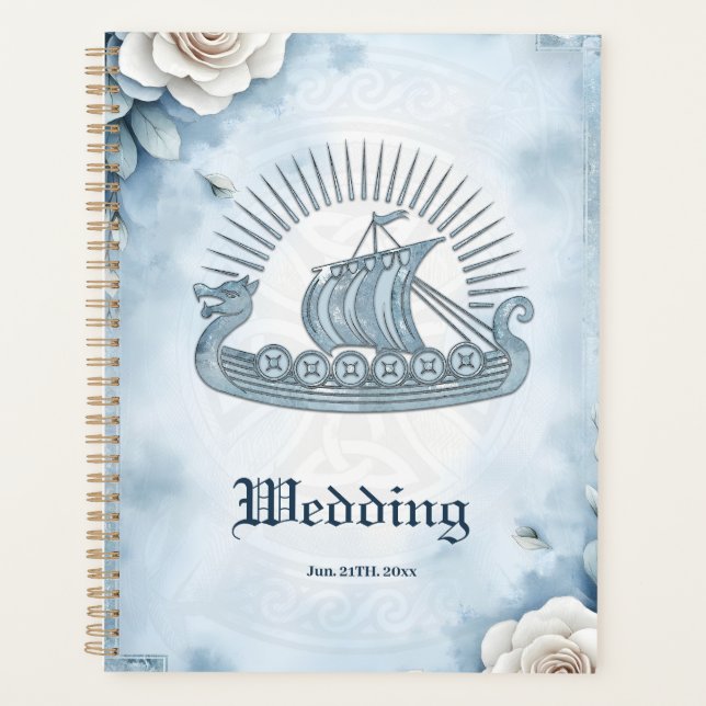 Floral Frame with Roses and Celtic Design. Planner (Front)