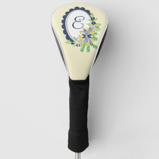 Floral Framed Monogrammed Driver Cover