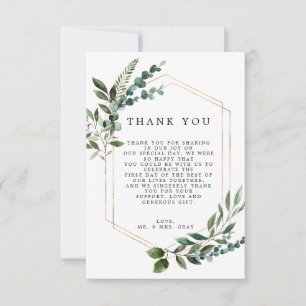 Floral Framed Thank You Card