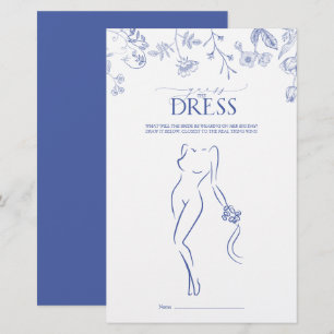 Floral French Blue & White Bridal Shower Game