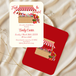 Floral Fresh of the Market Bridal Shower  Invitation