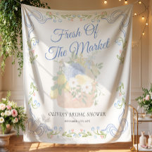 Floral Fresh Off The Market Bridal Shower Backdrop