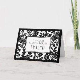 Floral Friend Maid of Honour Invitation Card