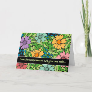 Floral Friends BFF For A Long Time Thinking of You Card