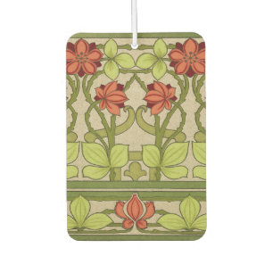 Floral Frieze Border in Art Nouveau Style Car Air Freshener