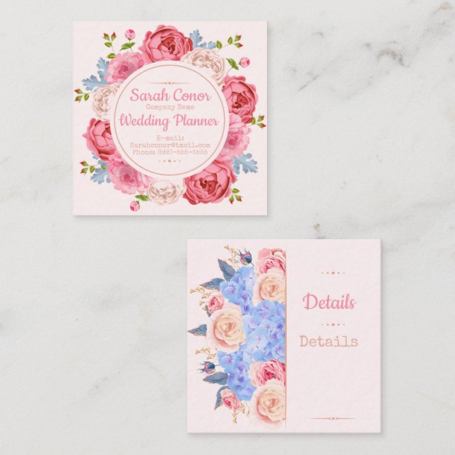 Floral Front/Back Business Card (Front/Back)