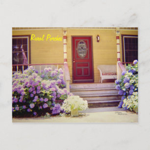 Floral front porch Postcard
