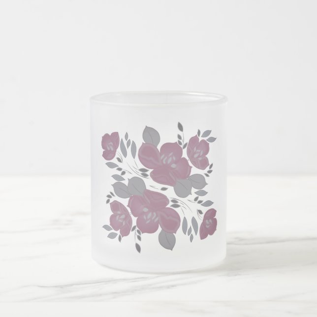 Floral Frosted Mug (Center)