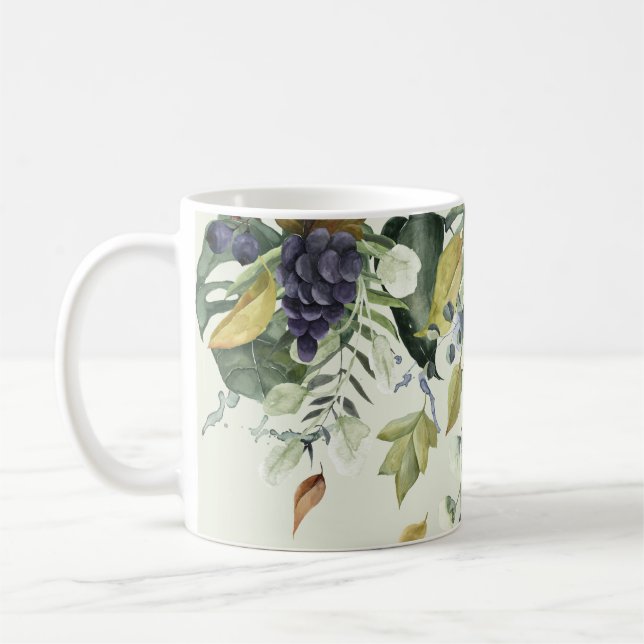 Floral fruit fall harvest coffee mug (Left)