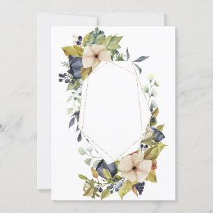 Floral fruit fall harvest frame Invitation