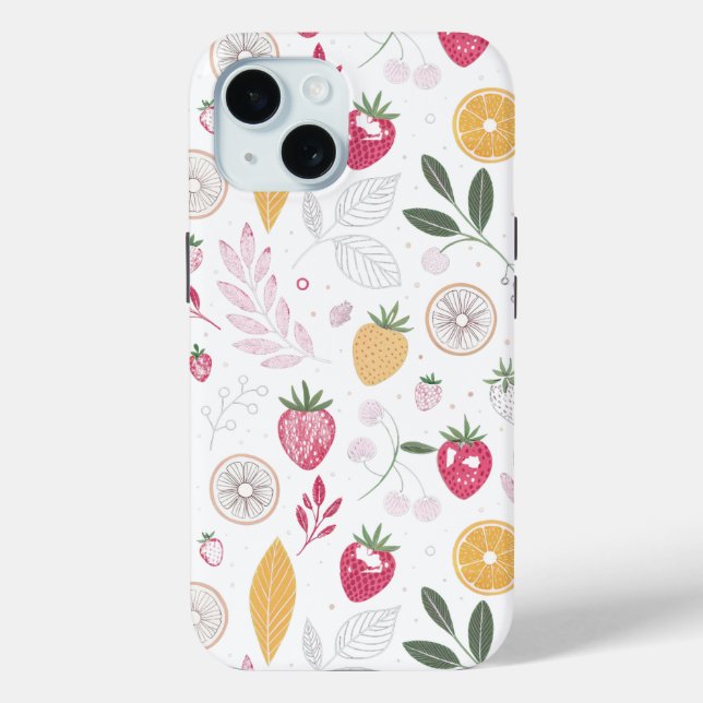 “Floral Fruit Pattern iPhone / iPad Case” Case-Mate iPhone Case (Back)