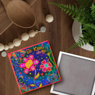 Floral Fun Be Kind Always  Inspirivity Kindness Magnet