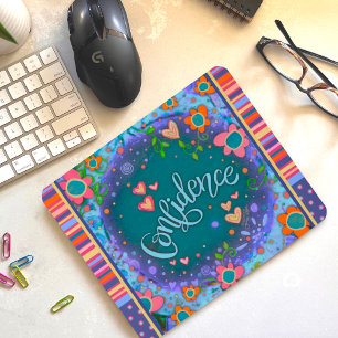 Floral Fun Confidence Stripe Inspirivity Mouse P Mat