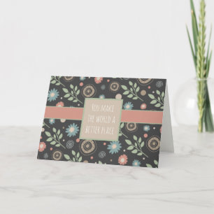 Floral Fun Customised Inspirivity Trendy Notecard