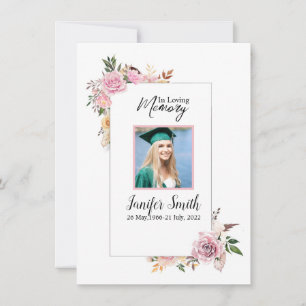 Floral Funeral Prayer Card Template