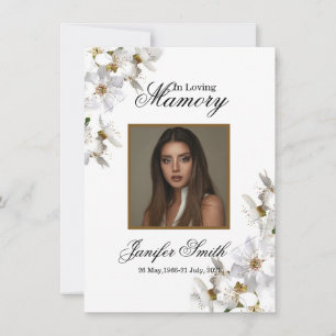 Floral Funeral Prayer Card Template