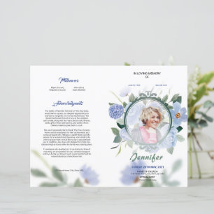 Floral Funeral Program Template