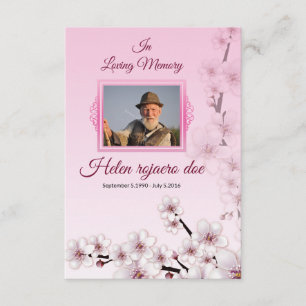 Floral Funeral Program Template