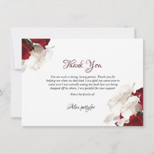 Floral Funeral Thank You Card