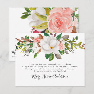 Floral Funeral Thank You Card