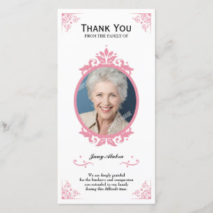 Floral Funeral Thank you Card
