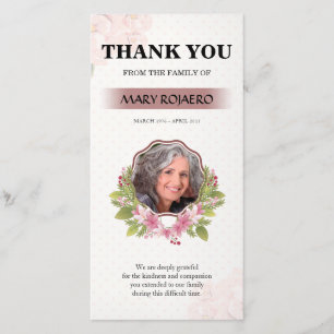 Floral Funeral Thank You Card